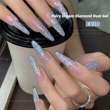 MISS MIANEL 10ML 1pc 仙女夢幻閃鑽凝膠指甲油 2026夏季新品熱銷 高密度超亮虹彩閃粉指甲油 粉色指甲 藍色指甲 綠色指甲 適用於腳趾甲 - 彩色 - 查看 15