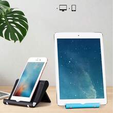 Phone Stand Desktop Foldable Adjustable Multi-Function Phone Holder Suitable For Watching Live Streams Slouchy Person Use - Black - View 6