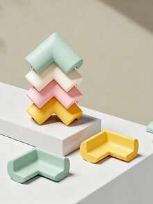 5pcs Foam Corner Guards, Suitable For Furniture, Fireplace, Table, Stairs And Cabinet Anti-Collision Protection | Wall Cushioning Pads, Table Corner Protectors, Protective Edge Strips - Multicolor - View 7
