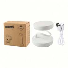 1 pieza Lámpara de escritorio LED pequeña blanca, brillo ajustable, 3 modos de luz de color - Adecuada para leer, estudiar o uso nocturno, alimentada por USB sin necesidad de batería, regalo de Navidad perfecto para oficina, estudio y lectura - Modelo enchufable - Ver 11