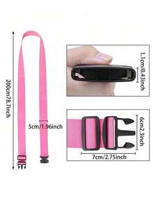 1pc Printed Adjustable Polyester Luggage Strap With Buckle, Anti-Burst Reinforced Binding Strap, Anti-Slip Accessory For Airport Checked Baggage Lock, Suitable For Travel, Flights, Business Trips, Applicable To Suitcases, Backpacks, Travel Bags - Multicolor - View 4
