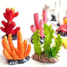 6 Stücke Ozean-Thema künstliche Koralle, Seestern, Seegras gemischtes Set, ideale Dekorationsaccessoires für Aquarium und Fischtank (zufällige Farbe), Fischtank Accessoire, Aquarium Dekoration, Fischtank Ornament, Fischtank, Aquarium, Aquarium Dekoration, Fisch, Fischtank Pflanzen, - Fröhliches Aquarium - Übersicht 4