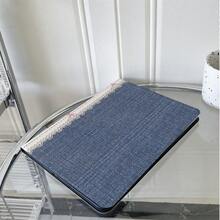 1件牛仔風蕾絲粉色蝴蝶結平板保護殼，相容 iPad 10代 10.9 吋 2022 智慧保護殼/Air 13(M3 2025)/Air 11/11(A16 2025)/Galaxy Tab S10+/S9/A9，相容 Oppo Pad、Matepad、Pad、Honor Pad、Xiaoxin Pad - 彩色 - 查看 5