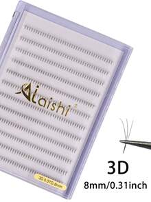 12排 AILAISHI W型接睫毛,0.07mm,混合長度 8-14mm,3D預製扇形,柔軟自然外觀,十字/貓眼風格,適合初學者,多功能睫毛款式|自然外觀睫毛|柔軟質地睫毛 - D - 查看 9