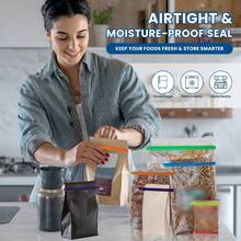 8pcs/20pcs Klip Segel yang Dapat Digunakan Kembali - Anti Bocor Kuat, Cocok untuk Semua Kantong Snack, Kantong Freezer, dan Kantong Kopi, Aksesori Pengorganisasian Penyimpanan Dapur - MultiWarna - View 3