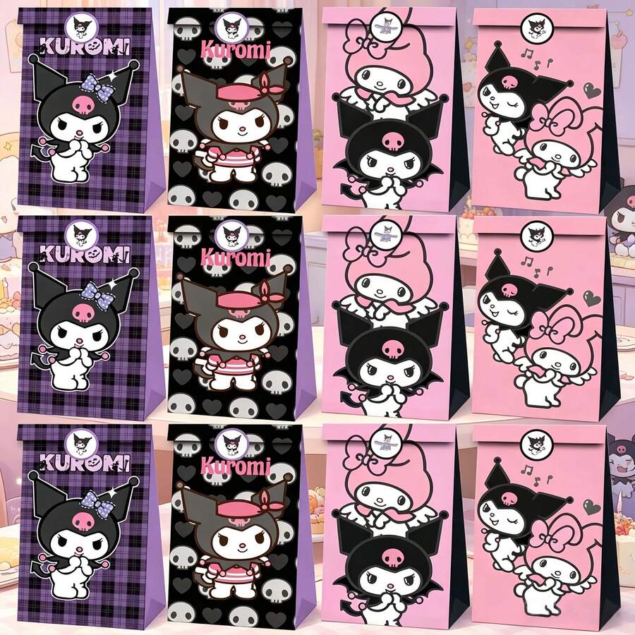 SANRIO 主題生日禮物、返校禮物、學期末禮物袋、糖果袋,包含 Kuromi 及其他角色,節日禮物卡通隨機款禮物袋、糖果盒。辦公文具收納袋、學生教室袋。可重複使用,適用於禮品、商品、商務、購物 - A - 查看 1
