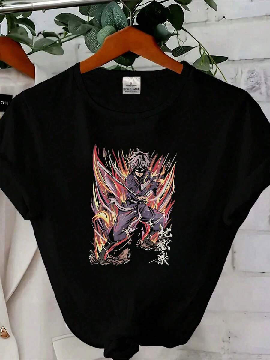 Women's T-Shirt With Print Hell's Paradise: Jigokuraku Unisex T-Shirt All Sizes - Black - View 1