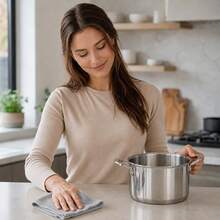 20/10/1pc-Pack Light Gray Kitchen Towels, Reusable Kitchen Towels, Gray Cleaning Cloths, Kitchen Supplies Or Cleaning Supplies! Microfiber Cleaning Cloths, Home Supplies, Kitchen Supplies, 9.8*9.8 Inch Thickened Gray Small Cleaning Cloths, Kitchen Dish Cloths, Pot And Pan Cleaning Cloths, Towels, Cleaning Tools, Kitchen, Bathroom And Home Supplies Supplier (Quality Guaranteed) - Grey - View 4