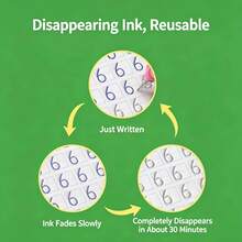 4pcs Magic Reusable Grooved Practice Books, Number Letter Math Drawing Handwriting Practice Books, Back To School Early Education Toys, Student Birthday Holiday Gifts - A - View 4
