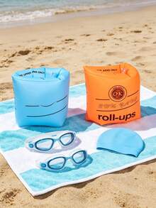 Adult Arm Floats, Inflatable Swimming Arm Floats, Rollable Arm Floats, Includes Air Pump, Swimming Pool Water Sports Party Safety Arm Floats - Multicolor - View 11