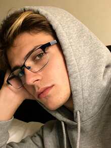 1 Pair Men's And Women's Square Fashion Casual Glasses, Versatile Style, Bold And Sharp, Enhances Facial Contour And Dimension, Suitable For Daily Life, Beach, Driving, Camping, Fishing, Parties, Outdoor Travel And More, All Seasons - Black - View 2