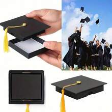 1pc Black Graduation Cap Box, Doctor Hat Shaped Gift Box, Suitable For Graduation Party, Graduation Gift, Perfect For Ceremony Decoration, Graduation Party Decoration, Suitable For Classmates, Teachers Holiday Gift - B-Black - View 3