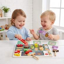 Children's Wooden Pretend Play Toy Set, Kitchen Accessories, Suitable For 1-3 Year Old Toddlers' Pretend Play Games, Skewer Toys, Suitable For 3-5 Year Old Boys And Girls' Gifts, Toddler Learning Toys - Wooden Pretend Play Toy Set - View 5