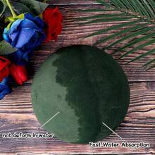 1pc Floral Foam Hemisphere, Green Semi-Circle Wet & Dry Floral Foam, Round Flower Foam, Green Artificial Plant Floral Foam For Wedding Decoration, Suitable For Fresh Or Artificial Flower Arrangement, Floral Craft Supplies, Wedding, Birthday - Multicolor - View 9