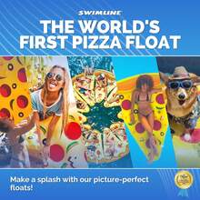 Inflatable Pizza Float Adult Swim Ring Oversized Ride-On Water Float Bed Water Inflatable Toy - Multicolor - View 2