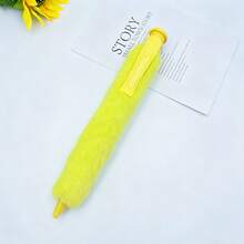 1pc 28CM Jumbo Large Plush Ballpoint Pen, Creative Rainbow Colorful Fuzzy Pen, Clickable Cute Rainbow Design, Cute Learning Stationery, Teacher Grading Pen, Office Supplies - Multiple Colors and Random Styles - View 6
