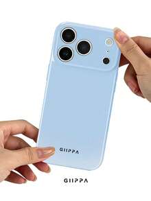 GIIPPA 1pc Light Blue Gradient Halo Pattern Design Phone Case For Phone 17 Pro Max, Compatible With Phone 16 Pro Max, 15 Pro Max, 14 Pro Max, 11/12/13/14/15/16 Pro Max Plus, Korean Style High-End Fashion Fun Elegant Design For Men And Women, Perfect Gift For Girlfriend For Christmas, Valentine's Day, Easter, Wedding Season And Birthday! - Multicolor - View 4
