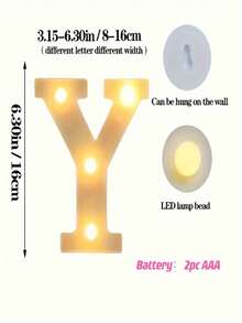26 Letters LED Light-Up Numbers 0-9, Wedding Birthday Christmas Decoration Night Light, Party Bedroom Use, 16CM Height, Pink (Battery Not Included) - White - View 11
