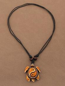 SUPBORA 1pc Fashionable Retro Turtle Pendant Adjustable Necklace, Vintage Sea Turtle Pendant Necklaces Suitable For Women Men Daily Wear Jewelry Gift - Brown - View 21