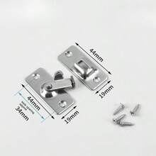 1pc Stainless Steel 90/180 Degree Small Barn Door Latch, Pivot Door Lock, Metal Slide Bolt, Cabinet, Bathroom Security Hardware, Home Decor Lock - Right-angle Door Latch - View 12