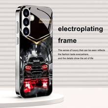 Tunnel Light And Shadow Black Coupe Gold-Rimmed Mirror Phone Case, Suitable For Daily Use During Commuting And Car Enthusiast Gatherings. Features Raised Lens Protection To Prevent Scratches, Soft Edges For Shock Absorption And Drop Protection, And A Glossy Glass Surface That Resists Fingerprints And Is Easy To Clean. Ideal For  Car Enthusiasts And Racing Fans. The High-Definition Realistic - Gambar 1 Buah - View 2