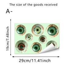 1pc Halloween Eyeball Eye Glow-In-The-Dark Wall Sticker, Self-Adhesive Removable, Suitable For Party Decoration, Fun Style Home Decor - Glow-in-the-dark Stickers - View 11