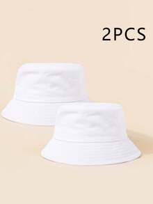 Y2k Unisex Solid Color Breathable Sunshade Stylish All-match Fisherman Hat For Daily Wear And Sun Protection - Putih - View 7