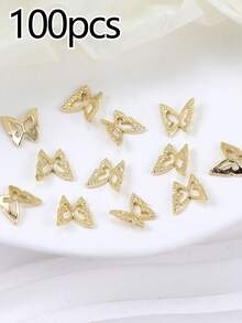 10pcs/50pcs/100pcs Nail Art Nail Charm Nail Accessories Y2K Style Three Dimensional Luxury Hollow Butterfly Mixed Material Pack DIY Handmade Decorations, Bags, Phone Cases, Cups, Clothes, Shoes - Multicolor - View 8
