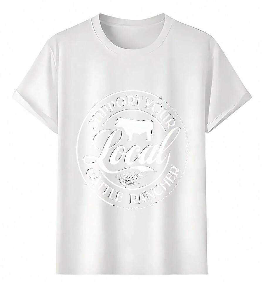 Playeras Apoya A Tu Ganadero Local - Blanco - Ver 1