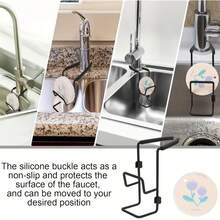1pc Expandable Iron Sink Organizer - Convenient Kitchen Drainage Basket For Storing Brushes, Soap, Dishcloths, Sponges And Towels - A - View 5