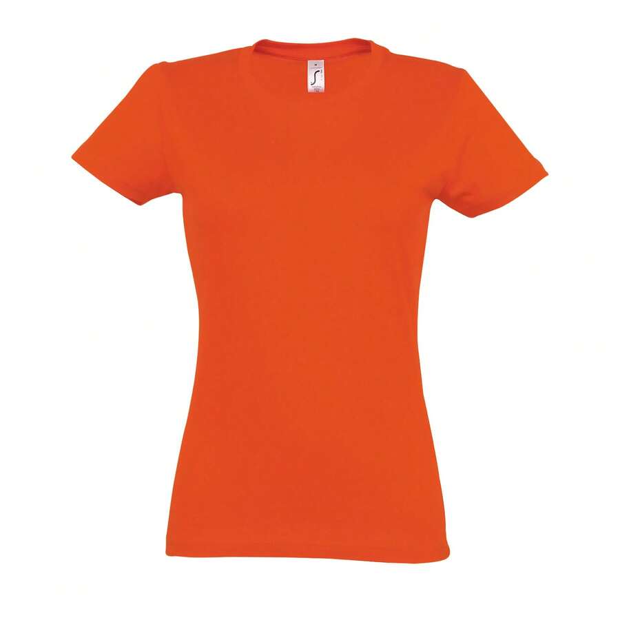 SOLS Womens/Ladies Imperial Short-Sleeved T-Shirt - Orange - View 1