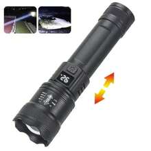 1pc ABS High Brightness Zoomable LED Flashlight With Digital Power Display, Rechargeable Type-C Portable Handheld Torch For Outdoor Camping Hiking Emergency Night Fishing Daily Home Use - Flashlight - View 7