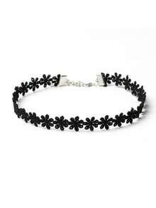 10pcs Women's Fashion Vintage Lace Gothic Style Choker Necklace Collarbone Chain Short Necklace Set - Multicolor - View 5