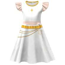 1套兒童KPDH Rumi-1Zoey Mira Cosplay女童服裝，飛袖洋裝，適合4-12歲女孩，萬聖節、聖誕節、生日派對、歌手嘉年華、動漫女團表演流行洋裝 - 彩色 - 查看 19