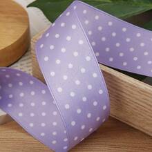 Double-Sided Printed Polka Dot Shiny Satin Ribbon DIY Bow Hair Accessories Clothing Shoes Hats Gift Box Flower Decoration Ribbon - Multicolor - View 10