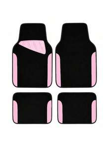 4pcs Patterned Car Floor Mats, Simple & Stylish, Water-Absorbent & Anti-Slip, Washable, Fashionable Interior Protection, Suitable For Sedans, Hatchbacks And SUVs, All-Season Use, Car Owner Essential - A - View 9