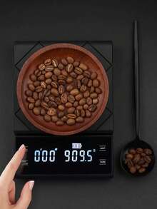 [Hot ] Smart Timer Coffee Scale (1pc), High Precision Food Scale, Italian Handheld Scale With Timer And Weighing Function, Precise Baking Tool Kitchen Scale, Designer Style, Bottom With Non-Slip Silicone Pad, Battery Not Included - Kitchen scales - View 2
