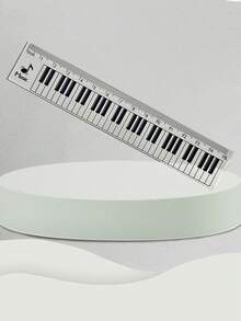 1pc Clear Plastic Music Note Ruler, 15cm Straightedge, Piano Keyboard Design, Minimalist Creative Style, All Season, For Students Teachers, School Exams Classroom Office Gift Stationery - Multiple Styles - View 12
