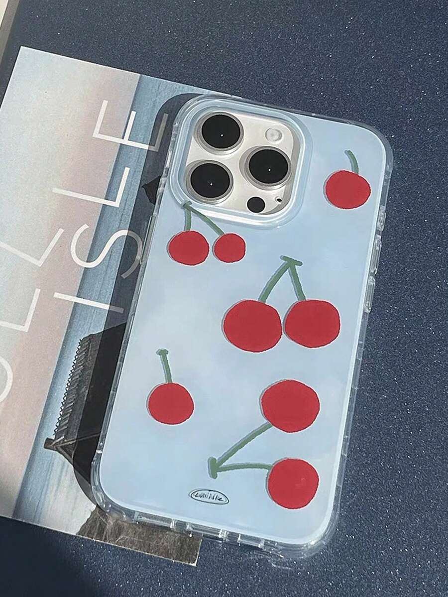 1個 Ins 櫻桃 MD 全包覆防震 TPU 手機殼,適用於 Apple 11 Pro Max/12 Pro Max/13 Pro Max/14 Pro Max/15 Pro Max/16 Pro Max/17 Pro Max - 彩色 - 查看 1