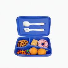 4pcs/Set Korean Style Student Compartment Plastic Lunch Box, Portable Outdoor Picnic Thermal Heating Microwave - Multicolor - View 9