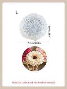 1個 3D 雛菊矽膠模具，創意 DIY 花卉香氛蠟燭模具，環氧樹脂模具用於家居裝飾和禮品，手工鑄造模具，藝術裝飾石膏模具 - 立體非洲雛菊矽膠模具 - 查看 11