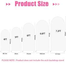 2 Pcs White Arch Backdrop Fabric, 4ft, 5ft, 6ft, 6.6ft, 7.2ftft Solid Color Stretch Arch Backdrop Cover Bohemian Style For Birthday Parties, Wedding Decorations,Indoor And Outdoor Scene Arch Stand Decor,Photography Background Decoration - White - View 2