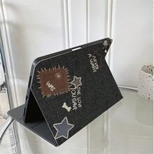 1件復古拼貼小狗與星星印花平板保護殼，相容 iPad 10代 10.9 吋 2022 智能保護殼/Air 13(M3 2025)/Air 11/11(A16 2025)/Galaxy Tab S10+/S9/A9，相容 Oppo Pad、Matepad、Pad、Honor Pad、Xiaoxin Pad - 彩色 - 查看 7