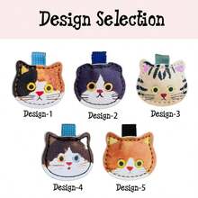 Personalized Leather Cat Keychain With Custom Name, Cute Cat Bag Charm For Cat Lovers - Multicolor - View 6