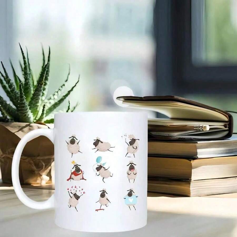 1 pieza. Taza Divertida con Diseño de Oveja - Diseño Único y Gran Capacidad para Café oé. 11oz - 11 oz 1 unidad - Ver 1
