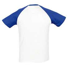 SOLS Mens Funky Contrast Short Sleeve T-Shirt - White/Royal Blue - View 2