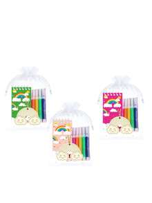 Juego de regalo de papelería con temática arcoíris DIY de 42 piezas/set, que incluye 6 cuadernos con espiral, 6 pizarras de dibujo arcoíris DIY, 24 marcadores de colores y 6 bolsas de regalo (con cordones para las pizarras de dibujo). Perfecto para estudiantes o como recuerdos de fiesta. - Multicolor - Ver 2