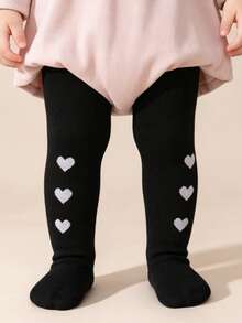 6 Pasang Celana Ketat Bayi Perempuan Warna Polos Motif Hati yang Lucu, Legging Lembut dan Nyaman, Cocok untuk Pemakaian Sehari-hari Anak Perempuan - MultiWarna - View 10