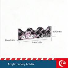 8mm厚透明壓克力餐具架，高透明度極簡設計，堅固耐用，多款式叉子、湯匙與刀具收納架，適用於日常用餐、齋月與開齋節派對及開齋節餐桌佈置 - 彩色 - 查看 26