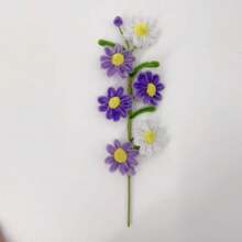 Pipe Cleaning Flowers Daisy Chenille Stem Daisy Flower Crafts Artificial Daisy Bouquet Creation, Birthday Graduation Wedding Holiday Gift - Multicolor - View 17